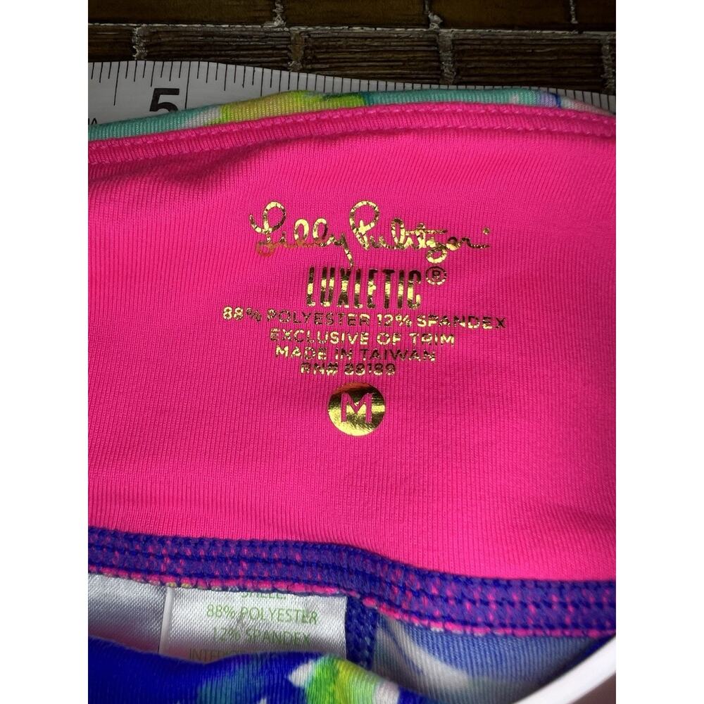 Lilly Pulitzer Leaf Print Pattern Women’s Leggings Size Medium EUC Gym Jogging - Picture 8 of 10